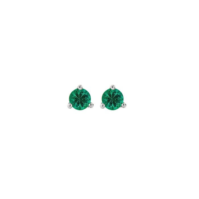 Emerald Petite Martini Stud Earrings