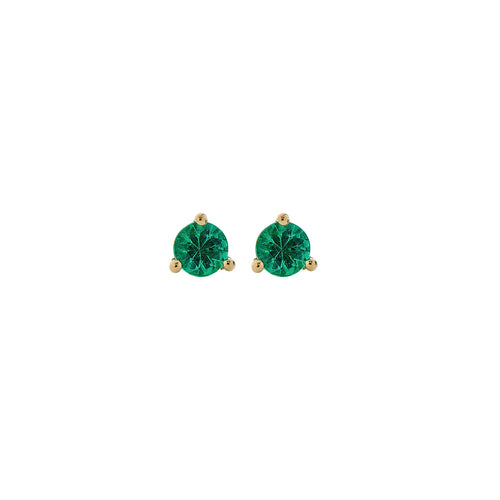 Emerald Petite Martini Stud Earrings