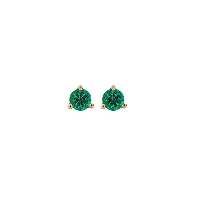 Emerald Petite Martini Stud Earrings