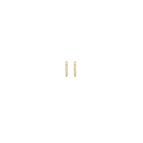 Pavé Diamond Petite Huggie Earrings
