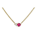 Birthstone & Diamond Necklace