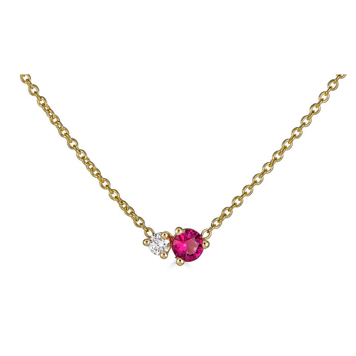 Birthstone & Diamond Necklace