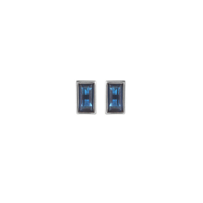 Sapphire Baguette Stud Earrings