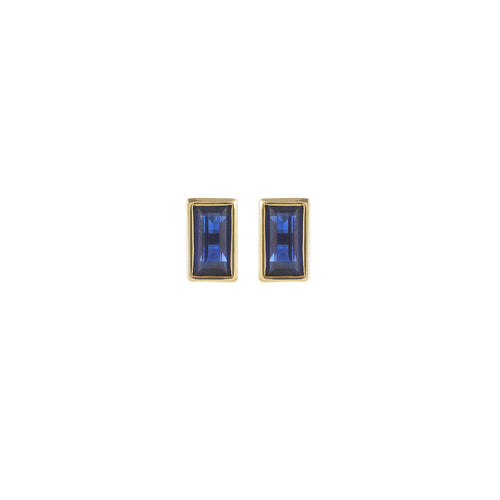 Sapphire Baguette Stud Earrings
