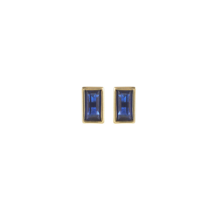 Sapphire Baguette Stud Earrings
