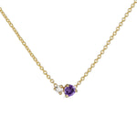 Birthstone & Diamond Necklace