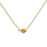 Birthstone & Diamond Necklace