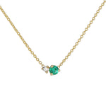Birthstone & Diamond Necklace