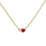 Birthstone & Diamond Necklace