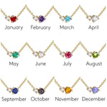 Birthstone & Diamond Necklace