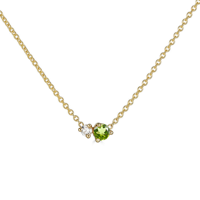 Birthstone & Diamond Necklace