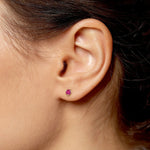 Ruby Petite Martini Stud Earrings