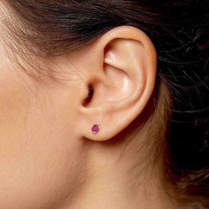 Ruby Petite Martini Stud Earrings